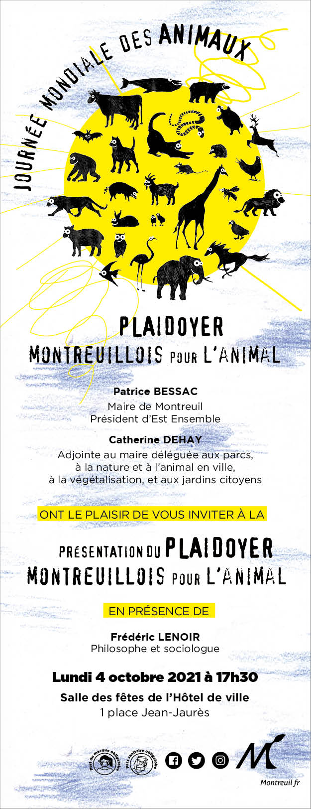 Affiche Montreuil plaidoyer animal 2021
