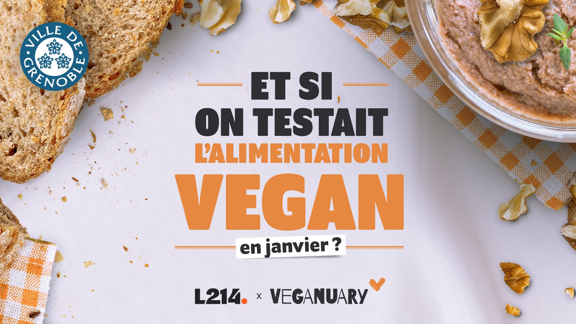 Visuel veganuary Grenoble 2025 